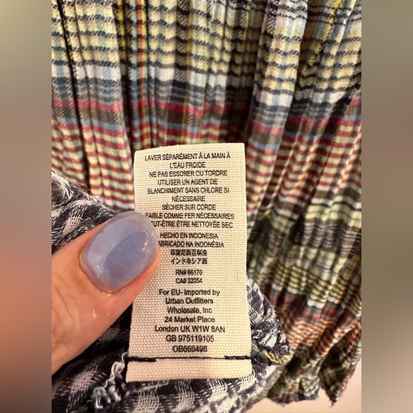 Free People Come On Over Plaid Oversized Button-Front Long Sleeve, Size Medium - Picture 8 of 9